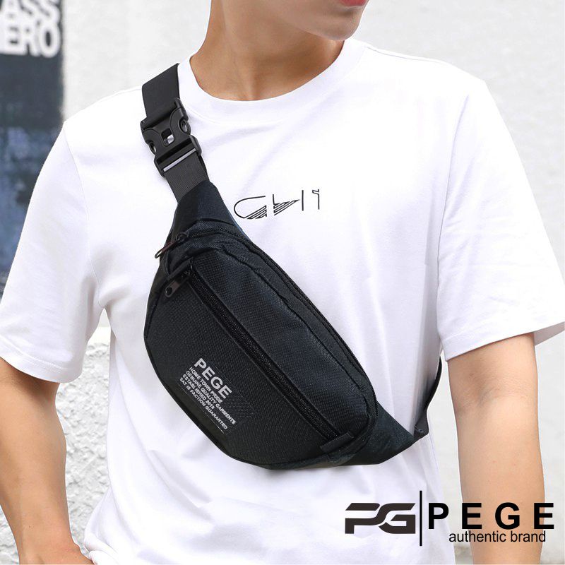 Tas Pinggang Waistbag Selempang Bahu Pria Model Kombinasi - PG - 8812