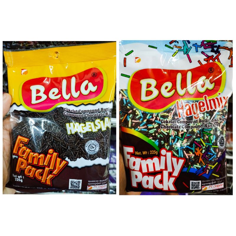 

Bella meses coklat hagelslag coklat compoud butir 225gr