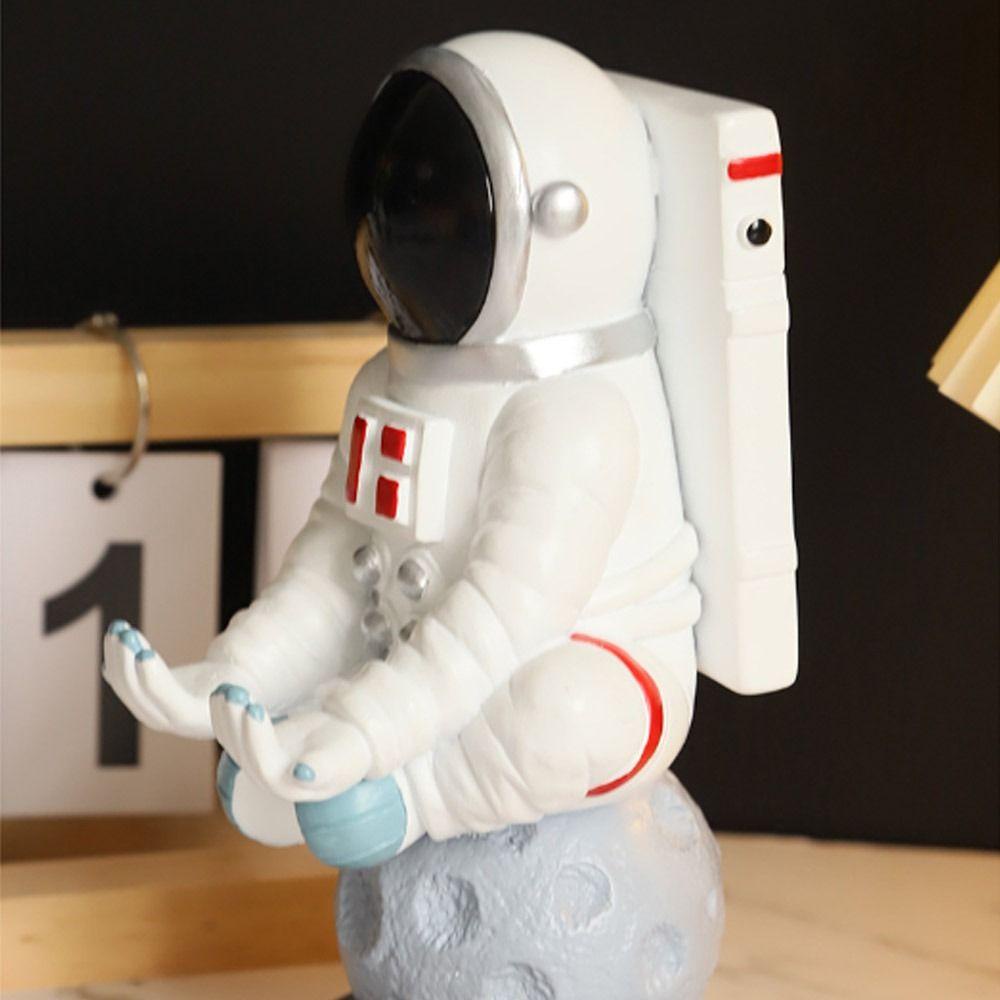 R-FLOWER Holder Telepon Ornamen Desktop Rumah Astronot Resin Kreatif