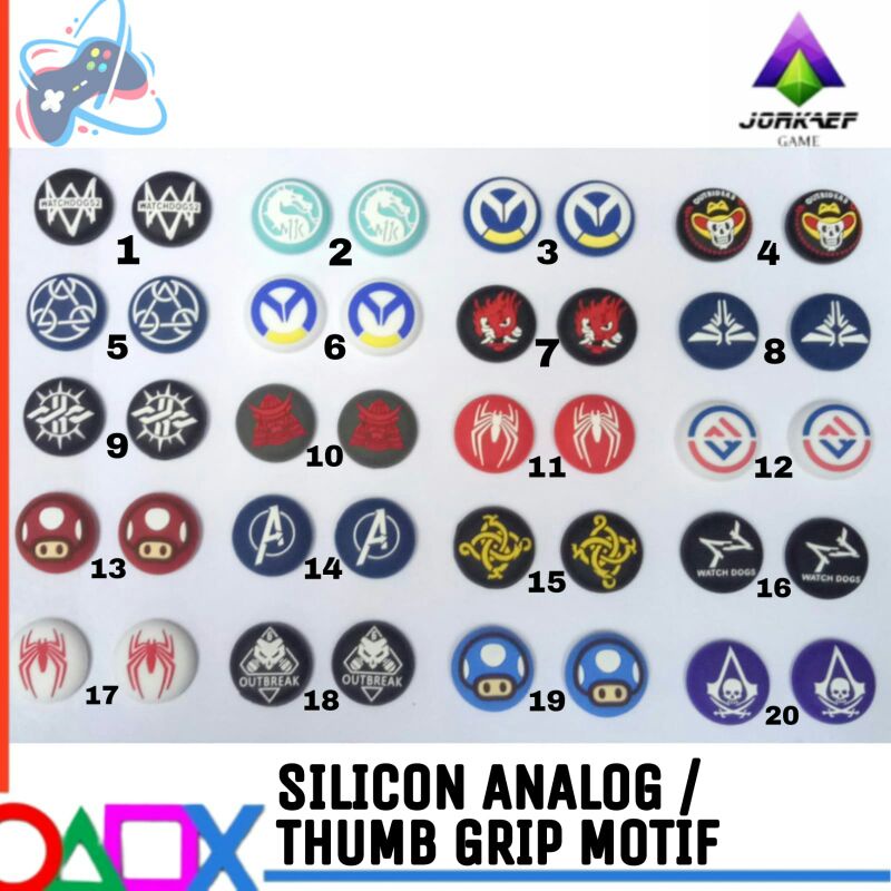 SILICON STIK PS4 PS5 XBOX THUMB GRIP MOTIF