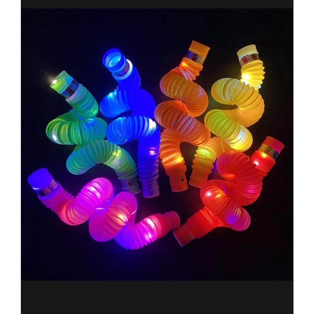 Jual Mainan Pop Tube LED Pop Tubes LED Fidget Pop Tubes Sensory Toys Mainan Selang