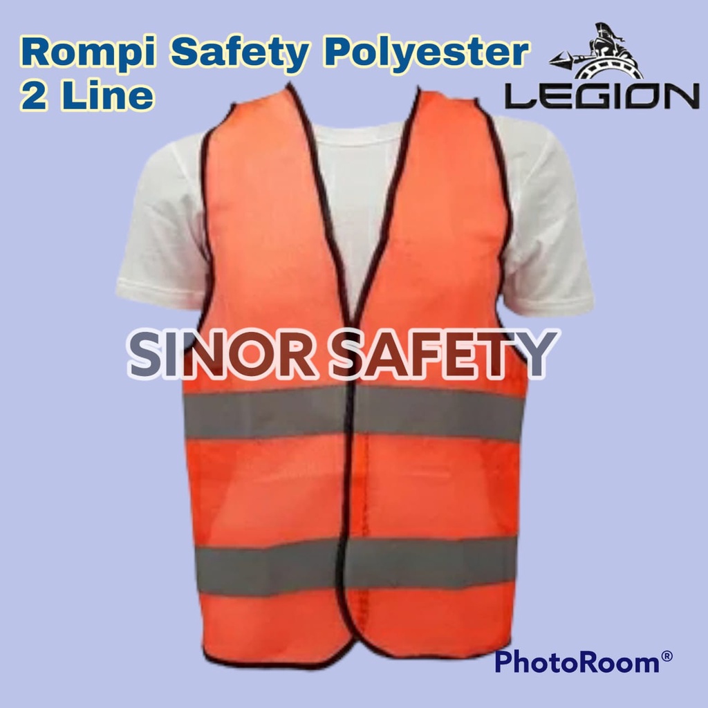 Rompi Safety Polyester ORANGE dan HIJAU  2 Scotchlite Safety Vest Proyek Polister Rompi Proyek