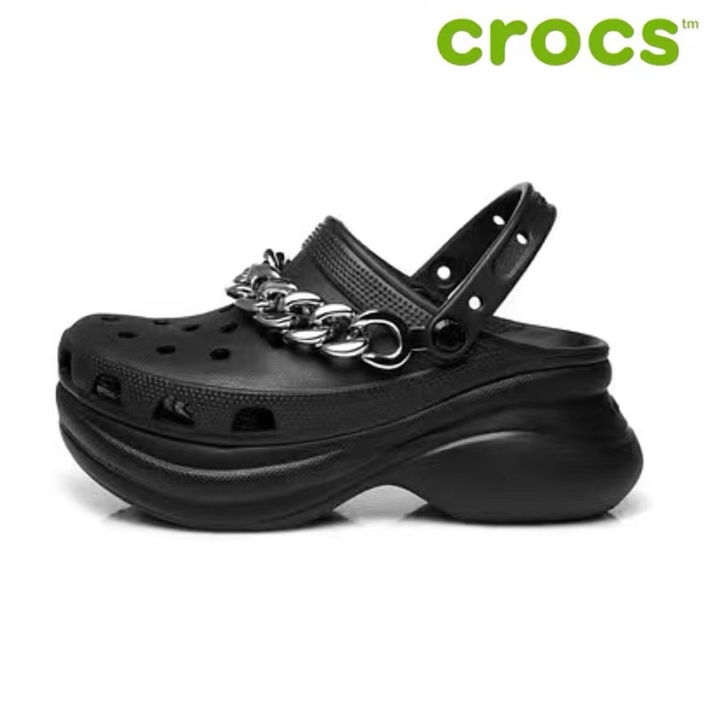 Sandal Crocs Classic Bae Clog Chain Embellished / Sandal wanita Crocs classic bae platform by rante