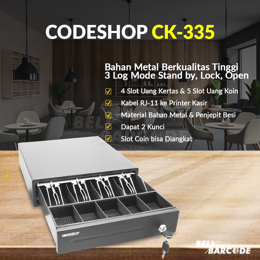 Paket Kasir Tablet Printer Cash Drawer Siap Pakai Codeshop