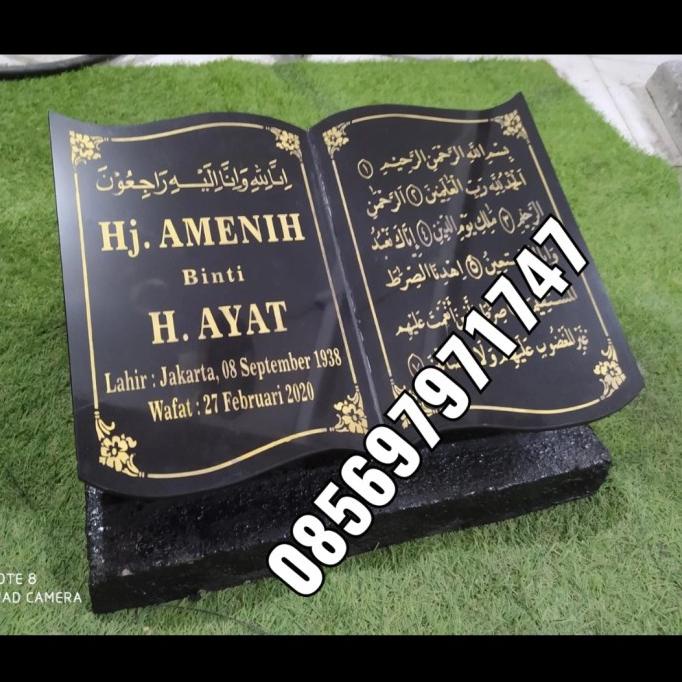 BATU NISAN BENTUK BUKU UNTUK ISLAM KRISTEN 30X40CM DIBERI DUDUKAN COR SDF6654DFI