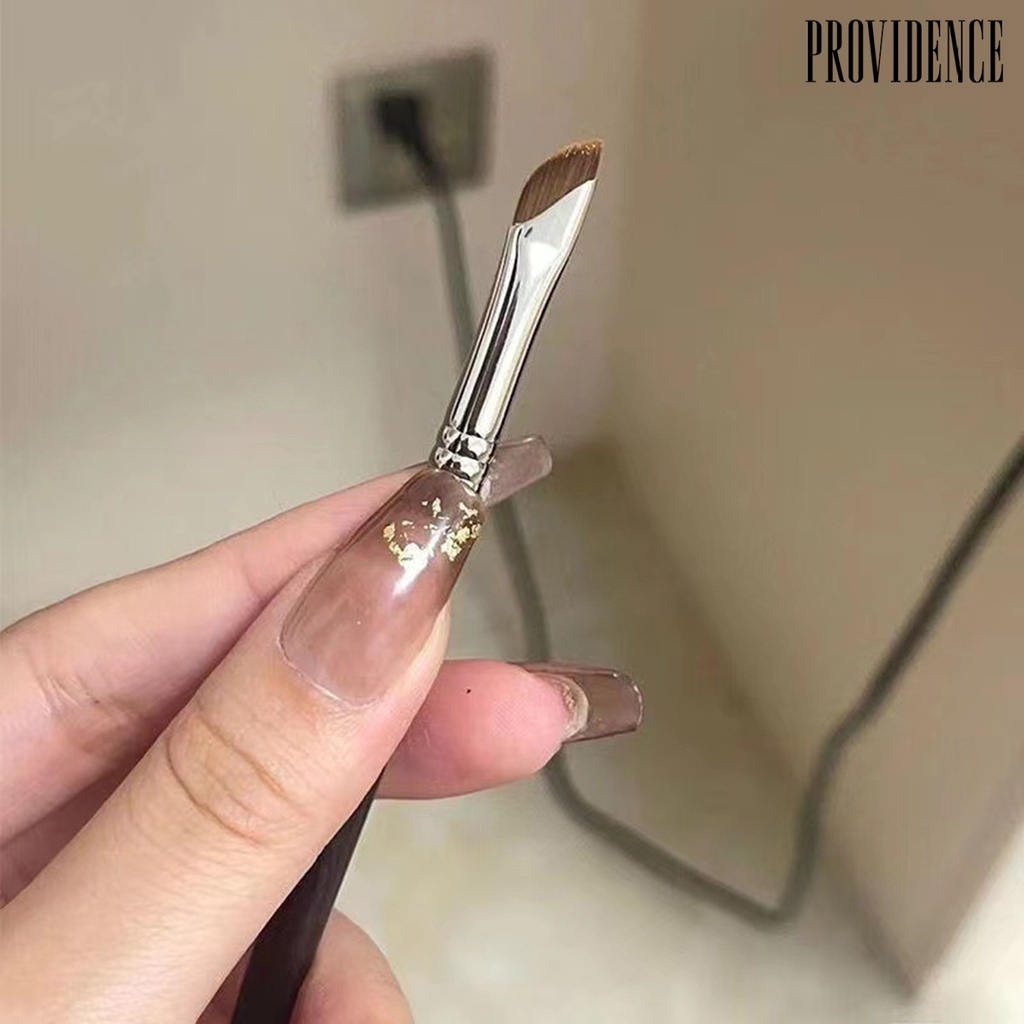 Kuas Eyeliner Alis Mata Bentuk Miring Bahan Bulu Lembut Untuk Penggunaan Sehari-Hari