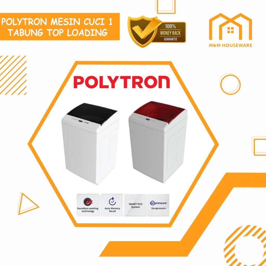 POLYTRON MESIN CUCI 1 TABUNG 8,5KG HITAM PAW8527 / PAW 8527 ORIGINAL