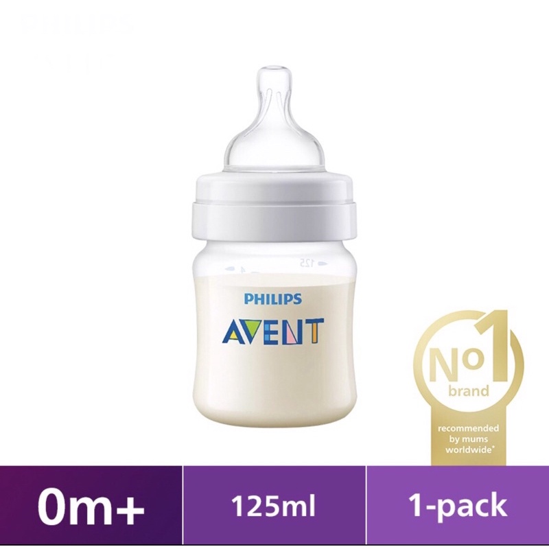 Philips Avent Classic Plus Bottle 125ml 0M+/ Botol Susu Avent Klasik 125 ml.