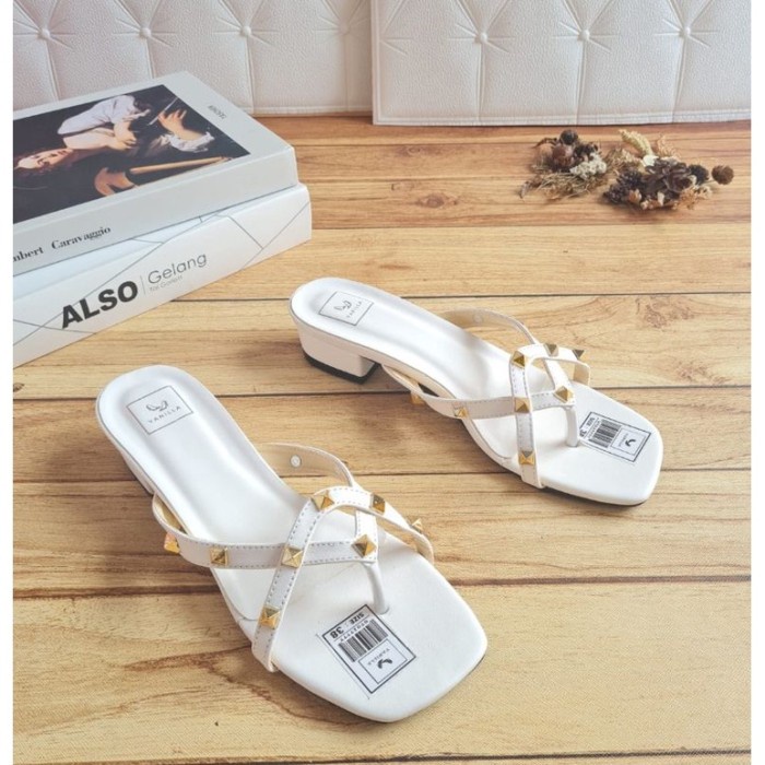 sandal wanita terbaru sendal hak tahu stut vlupi 3cm - Sendal Sandal Hak Tinggi High Heels Pesta Wan