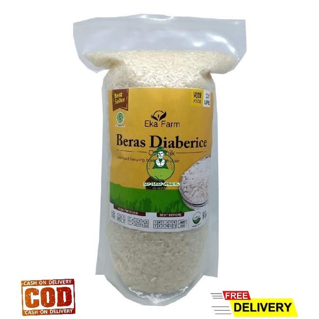 

NEW Beras Diabetes Organik 1Kg By Eka Farm Kemasan Vacuum