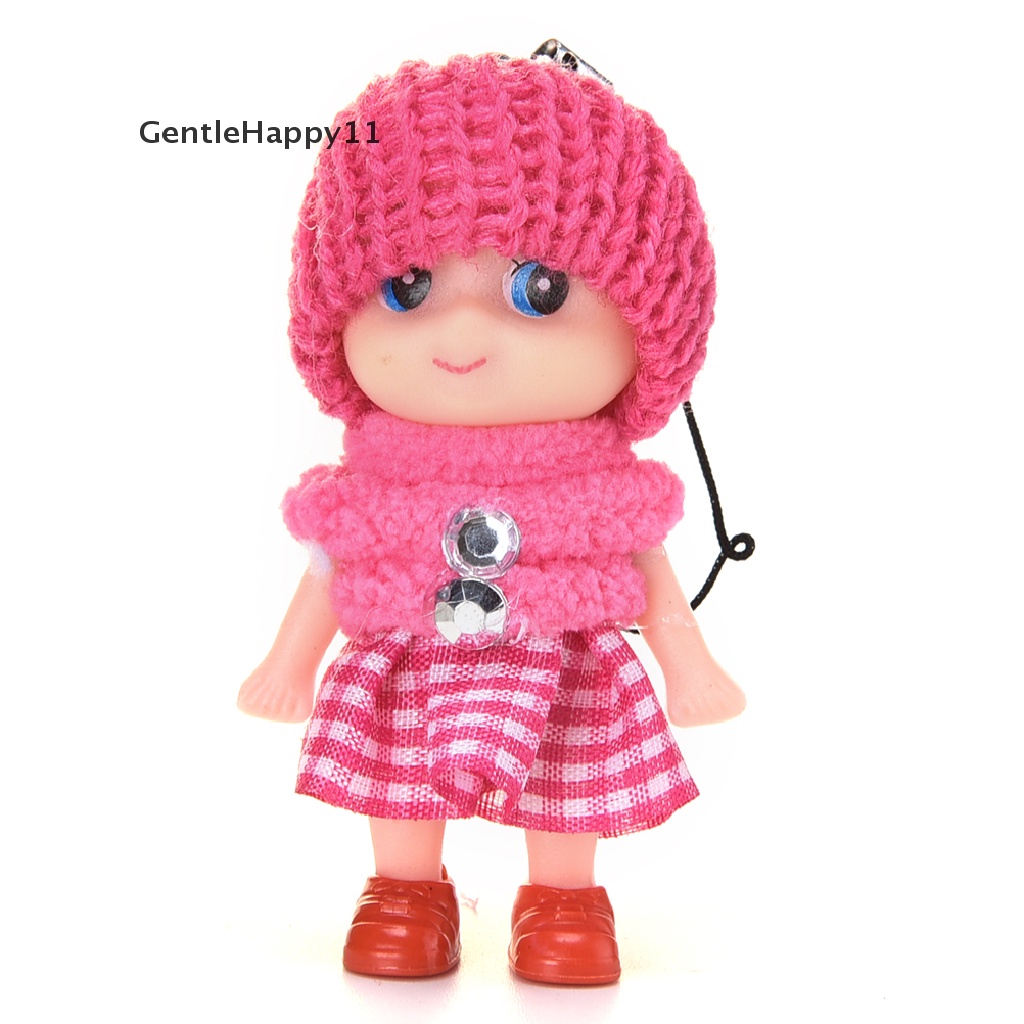 Gentlehappy 1pcs Boneka Baby Lembut Interaktif Boneka Mini Telepon Gantung Mainan Anak Anak 8cm id