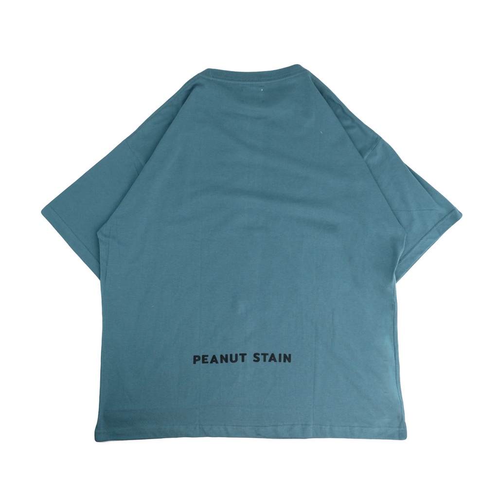 PEANUT STAIN - Hiding Peanut  Mineral Blue Oversized Tshirt