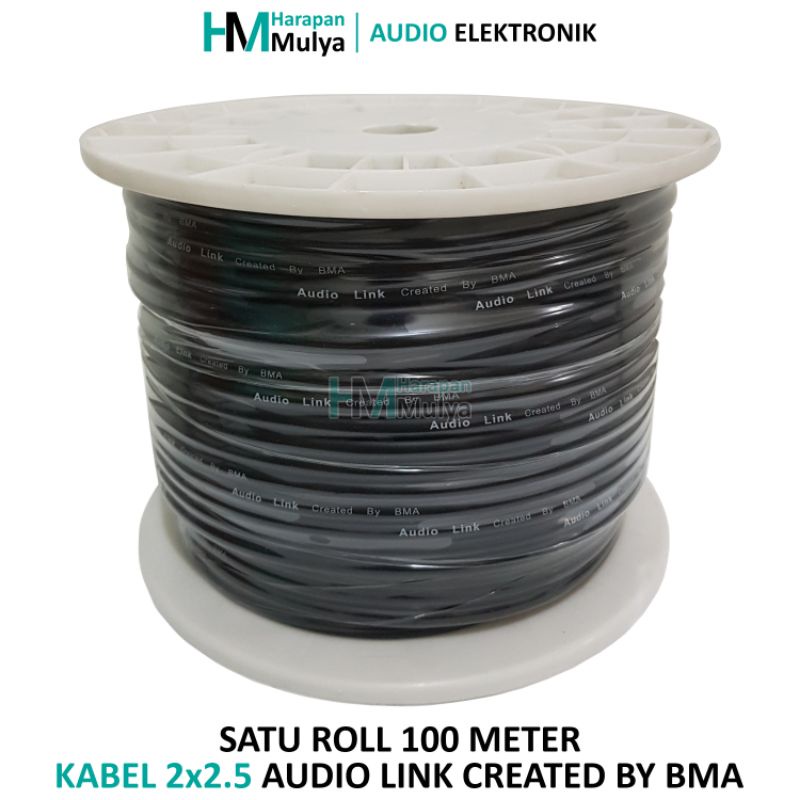 Kabel Speaker 2 x 2.5 Audio Link created by BMA Roll (100m / 100 meter)