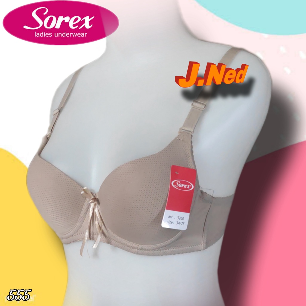 J555 BRA SOREX BUSA ADA KAWAT EXTRA COMFORT CUP B SIZE 34 - 38