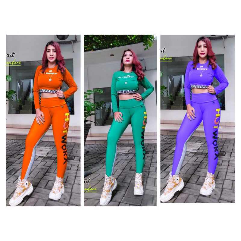setelan baju senam gevsportwear  / legging zumba / BL / Aerobic
