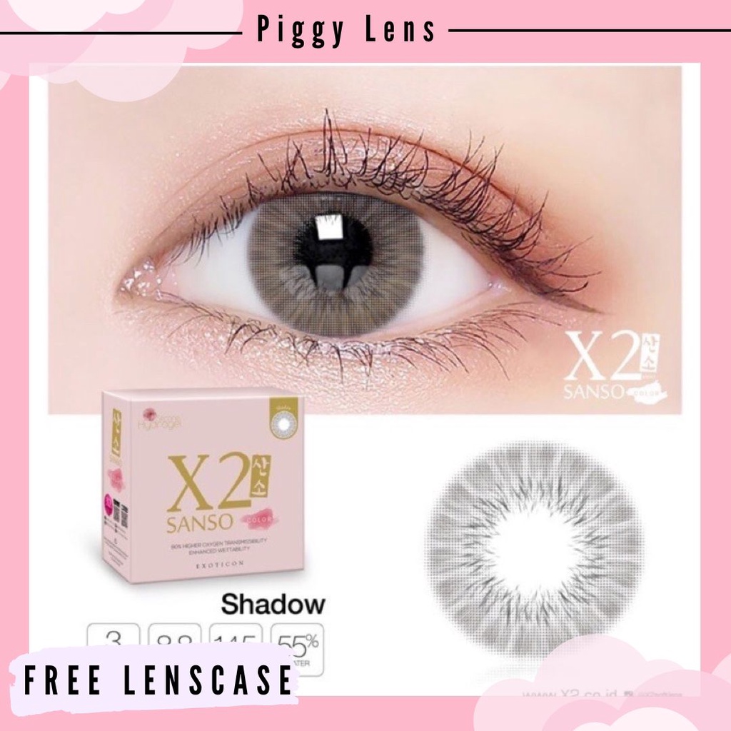 X2 SANSO COLOR SHADOW MINUS -0.50 S/D -6.00 Free Lenscase