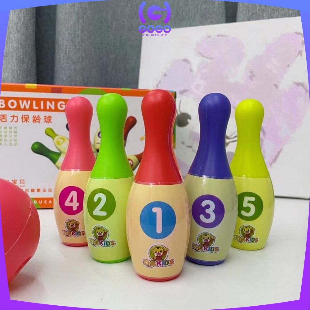 GOGO-M215 Mainan Bowling Anak Karakter / Mainan Olahraga Anak Bola Bowling Set / Mainan Edukasi Anak Boling Set / Sport Game