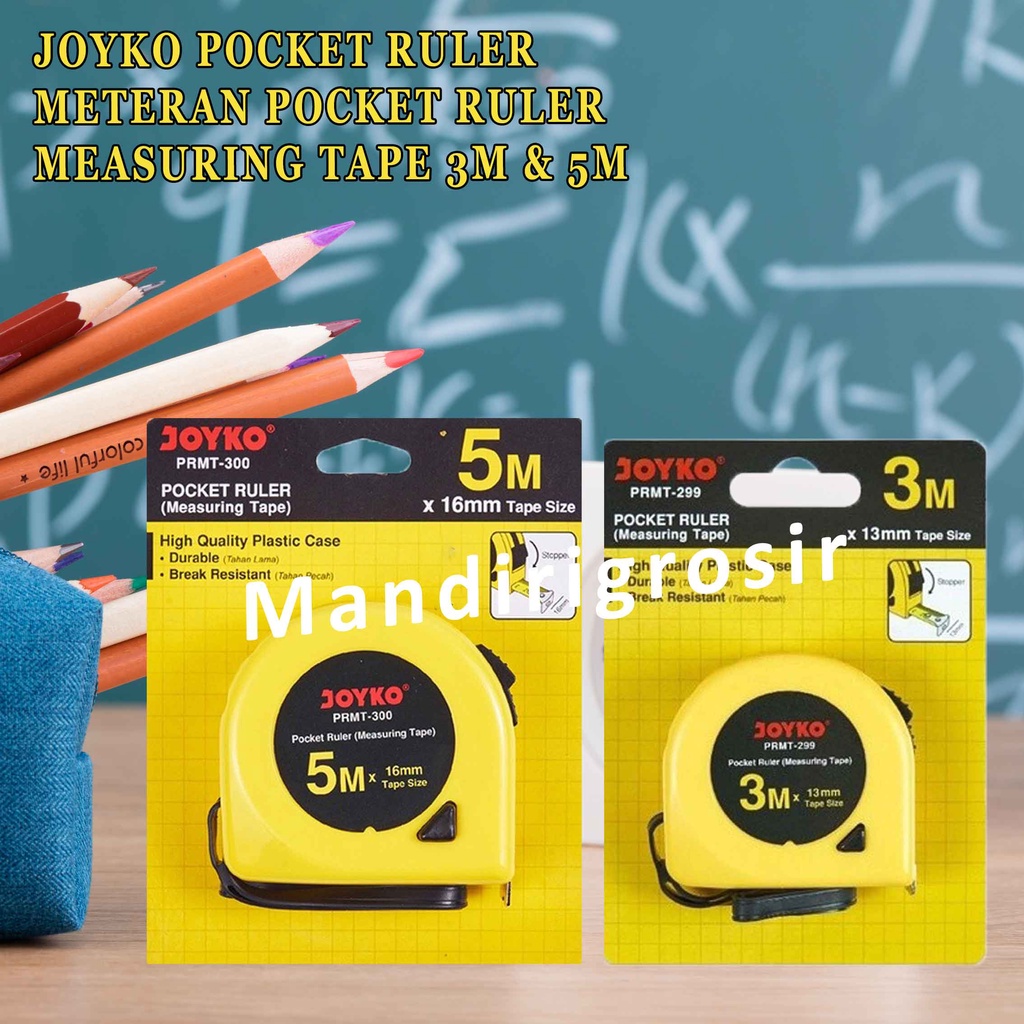 Meteran Pocket Ruler * Joyko Meteran * Measuring Tape Joyko *Alat Ukur