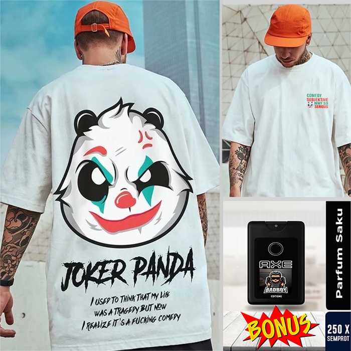 OVERSIZE T SHIRT ANIME JOKER PANDA KAOS JEPANG BIG SIZE UP 5XL