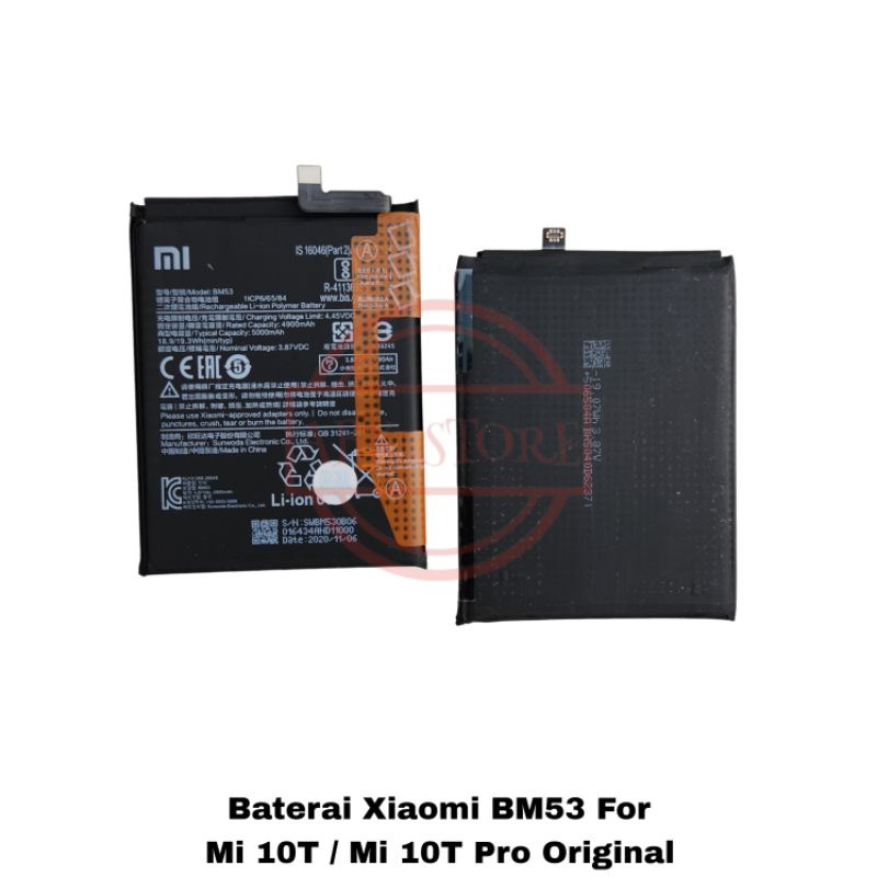 BATRE BATERAI BATTERY XIAOMI MI 10T / MI10T PRO BM53 ORIGINAL
