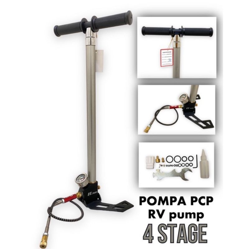 Pompa RV Stainless 4 Stage 6000 PSI OD 32. Ada 2 Warna Bonus Mini Kupler