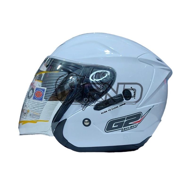 Helm G2 Optimax Putih White Paket Ganteng Model INK DYNAMIC