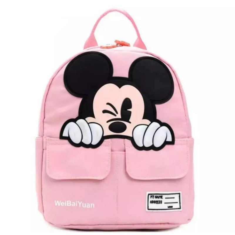 Grosir Tas!! Tas Sekolah Mickey Mouse isi 12 pcs Ransel Wanita