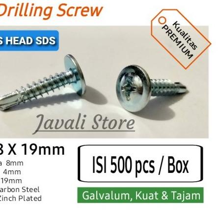 Baut Skrup Truss Head SDS Self Drilling Screw 8X19mm (3/4 Inch) "BDM"