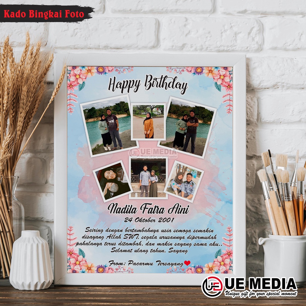 

BIRTHDAY GIFT Foto Custom untuk Kado Ulang Tahun Pacar dan Sahabat