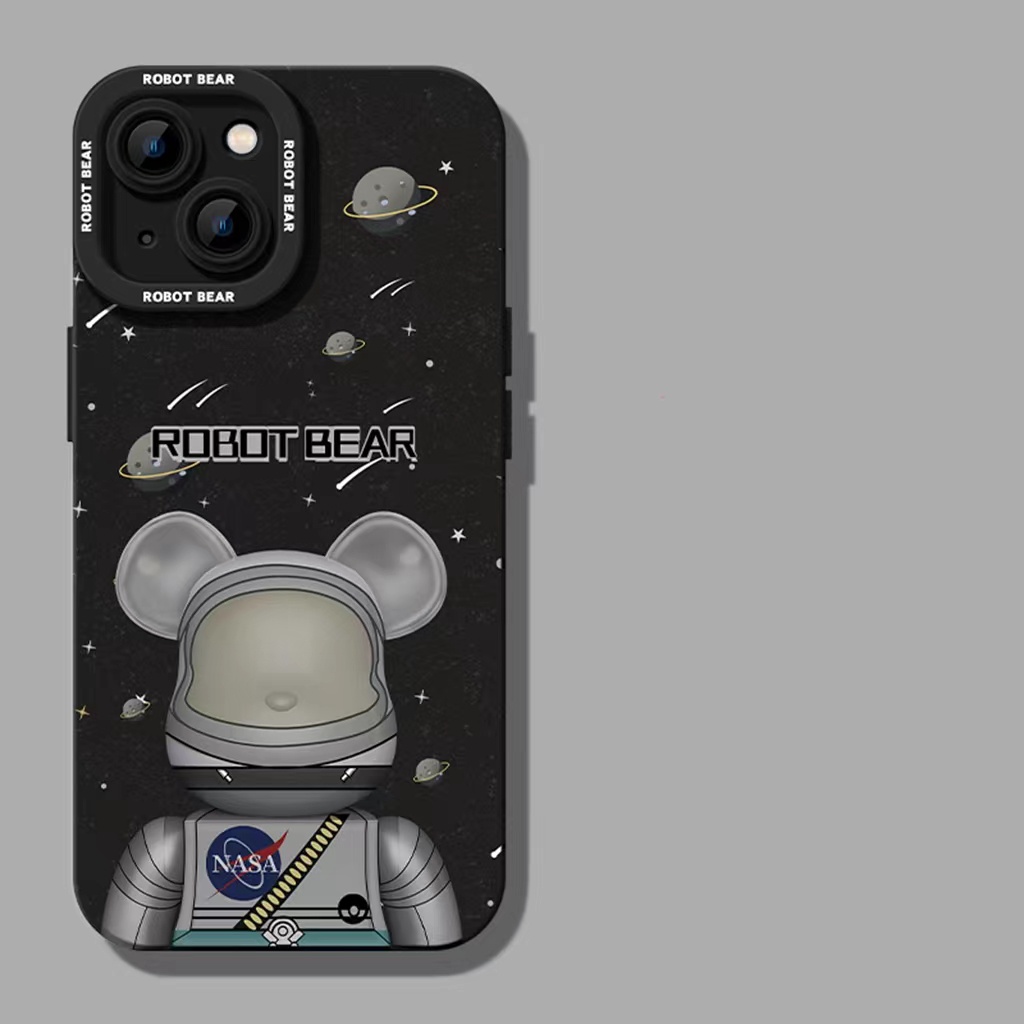 Ins Casing iPhone 14 14pro 14Plus 14prm 13 13pro 13prm 11 7Plus 8Plus Xr XS 12pro Max Motif Astronot Luar Angkasa