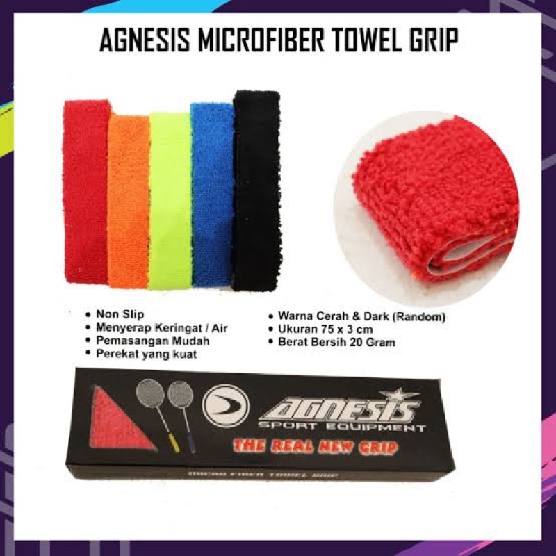 ELITE GRIP TOWEL MICROFIBER GRIP BADMINTON ORIGINAL GRIP RAKET BADMINTON