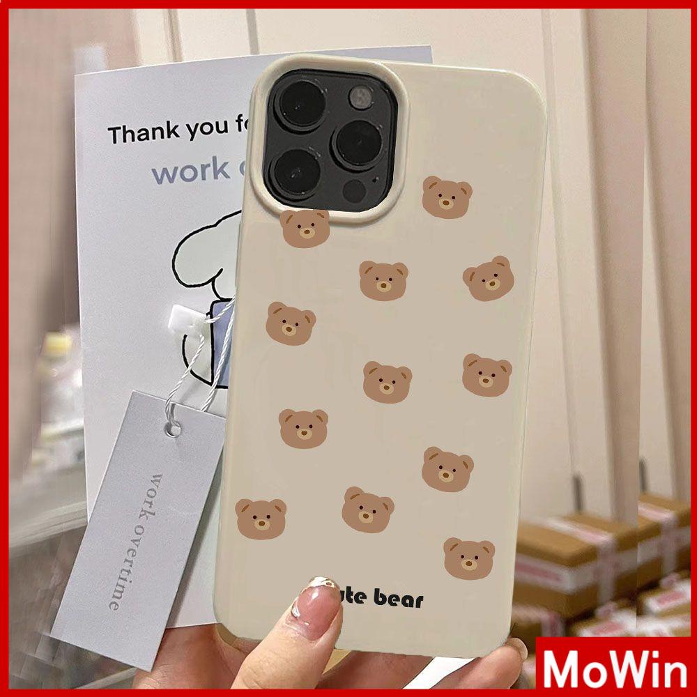 For iPhone 14 Pro Max iPhone Case Khaki Gray TPU Soft Case Shockproof Protection Camera Cute Bear Cartoon Compatible For iPhone 13 Pro max 12 Pro Max 11 Pro max xr xs max 7Plus 7 8