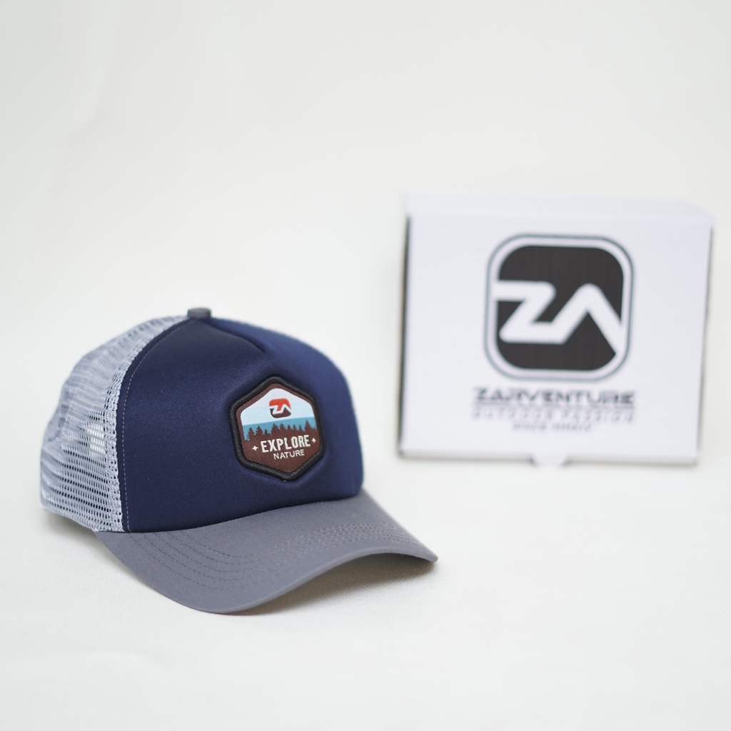 TOPI trucker jaring busa zarventure NAVY ABU 82