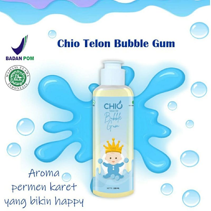 CHIO Minyak  Telon 100ml Varian Lemon, Strawberry, bubble gum , Cokelat