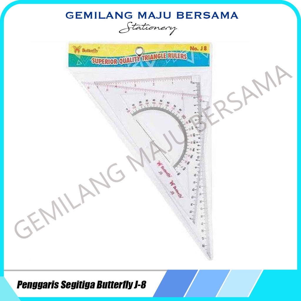 

Penggaris Butterfly Segitiga No. 8 / J-8