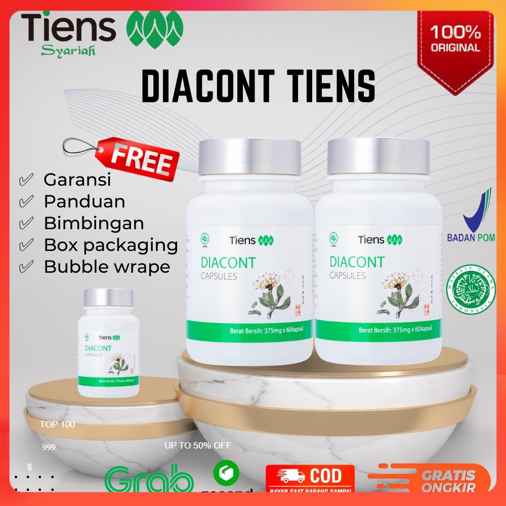 Jual DIACONT TIENS TIANSHI DIACON OBAT SUPLEMEN HERBAL DIABETES KONTROL ...