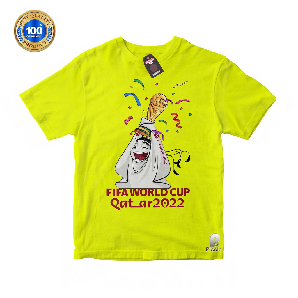 BAJU ANAK KAOS ATASAN ANAK MASKOT PIALA DUNIA 2022 BAHAN COTTUN