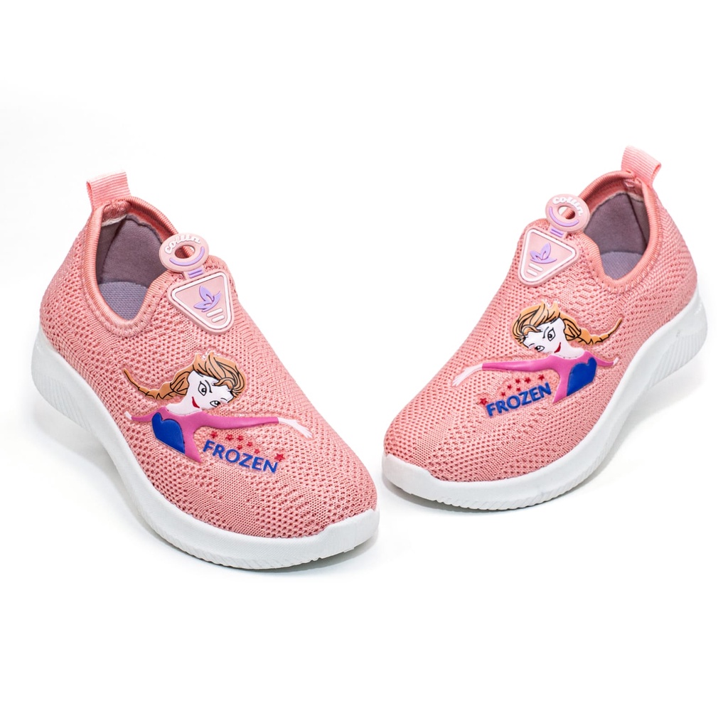 Sneakers Slip On Anak Anak Tanggung Tanpa Tali Motif Frozen E101