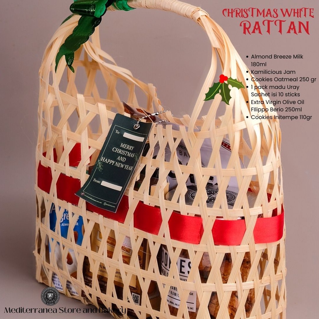 

Hampers Christmas White Rattan