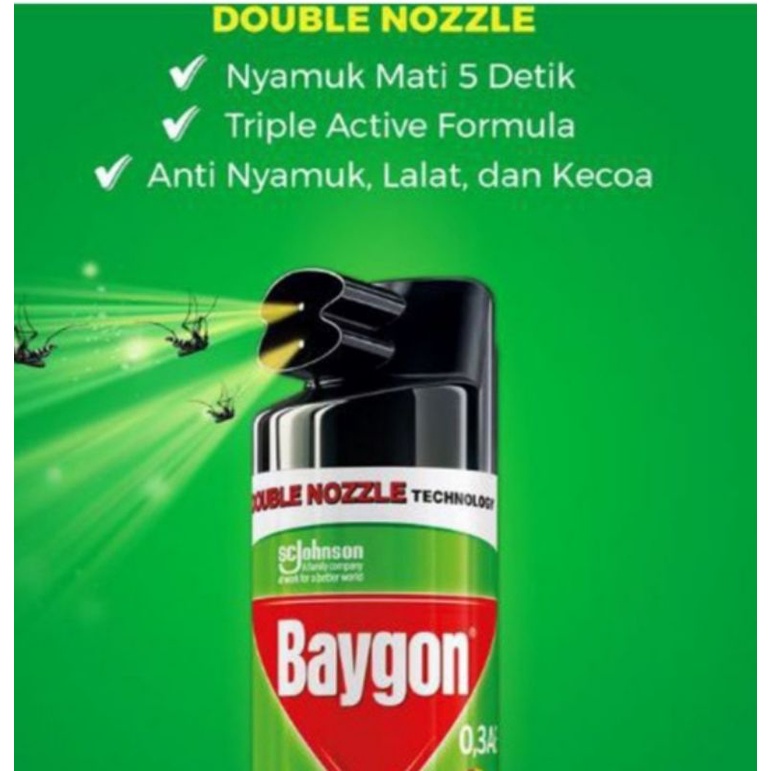 BAYGON Aerosol Anti Nyamuk &amp; Kecoa All Varian 600ml