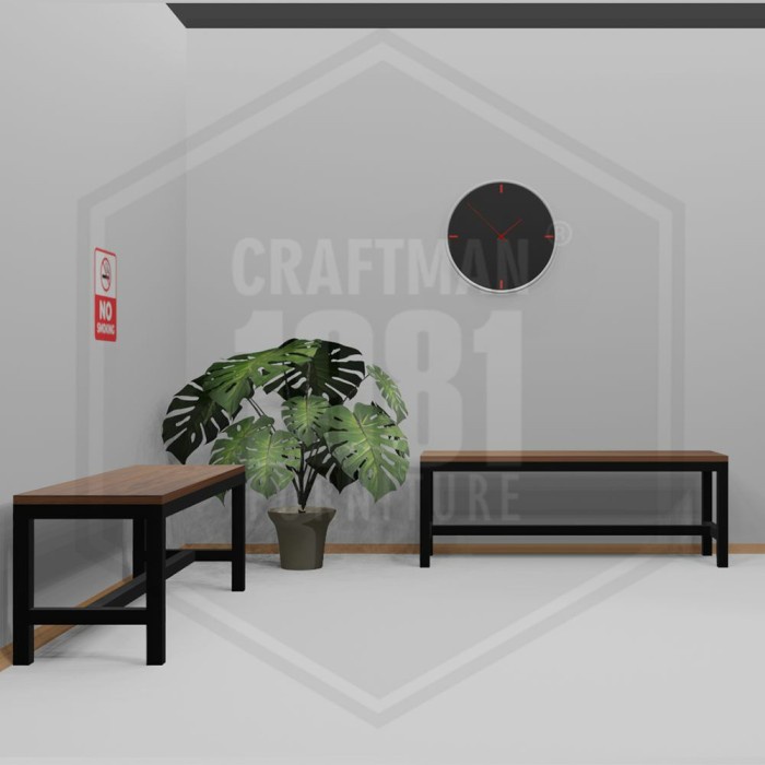 Kus Kursi Tunggu Minimalis Teras Papan Kayu Bangku Panjang - Kayu Muda