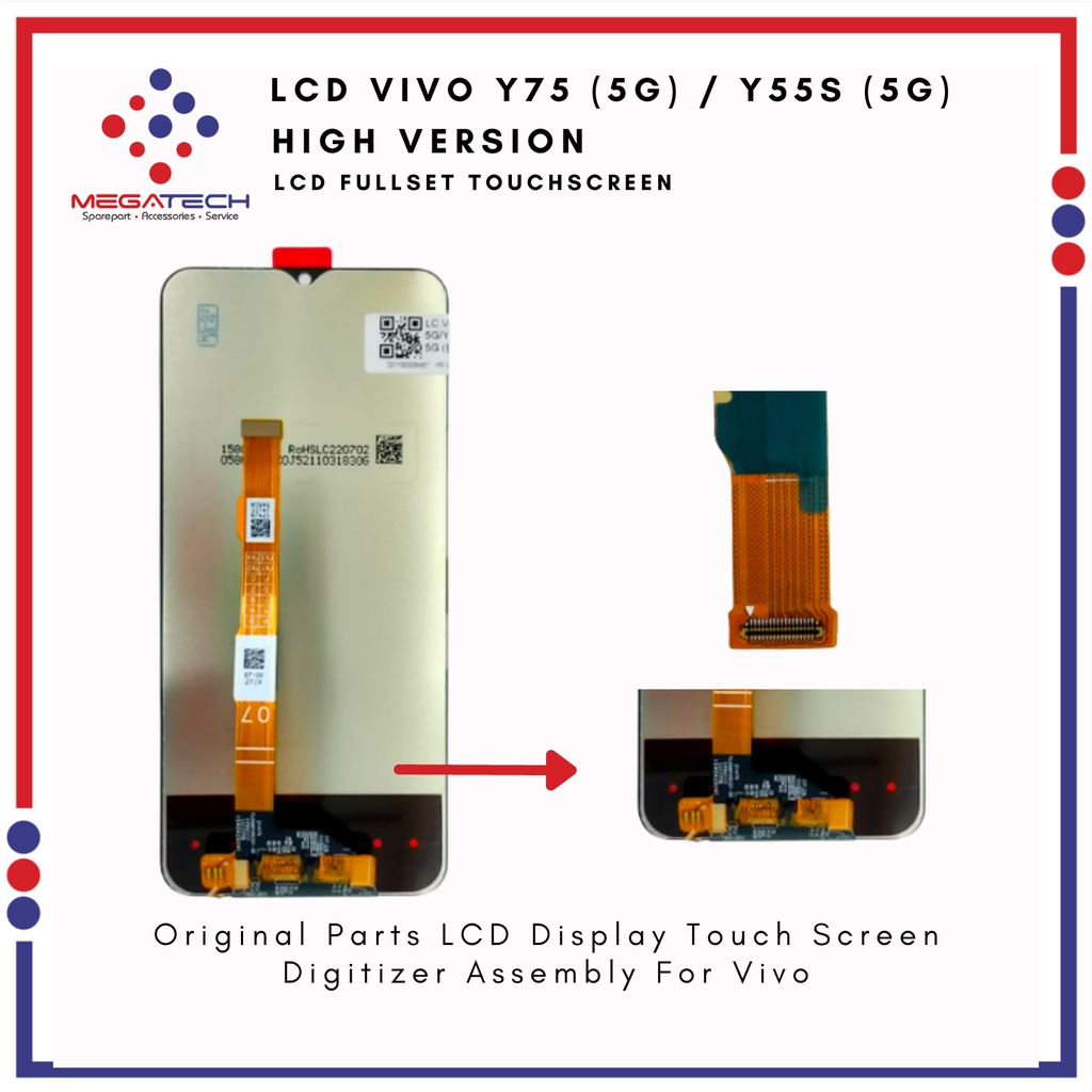 LCD Vivo Y75 / Vivo Y55S (5G) Fullset Touchscreen