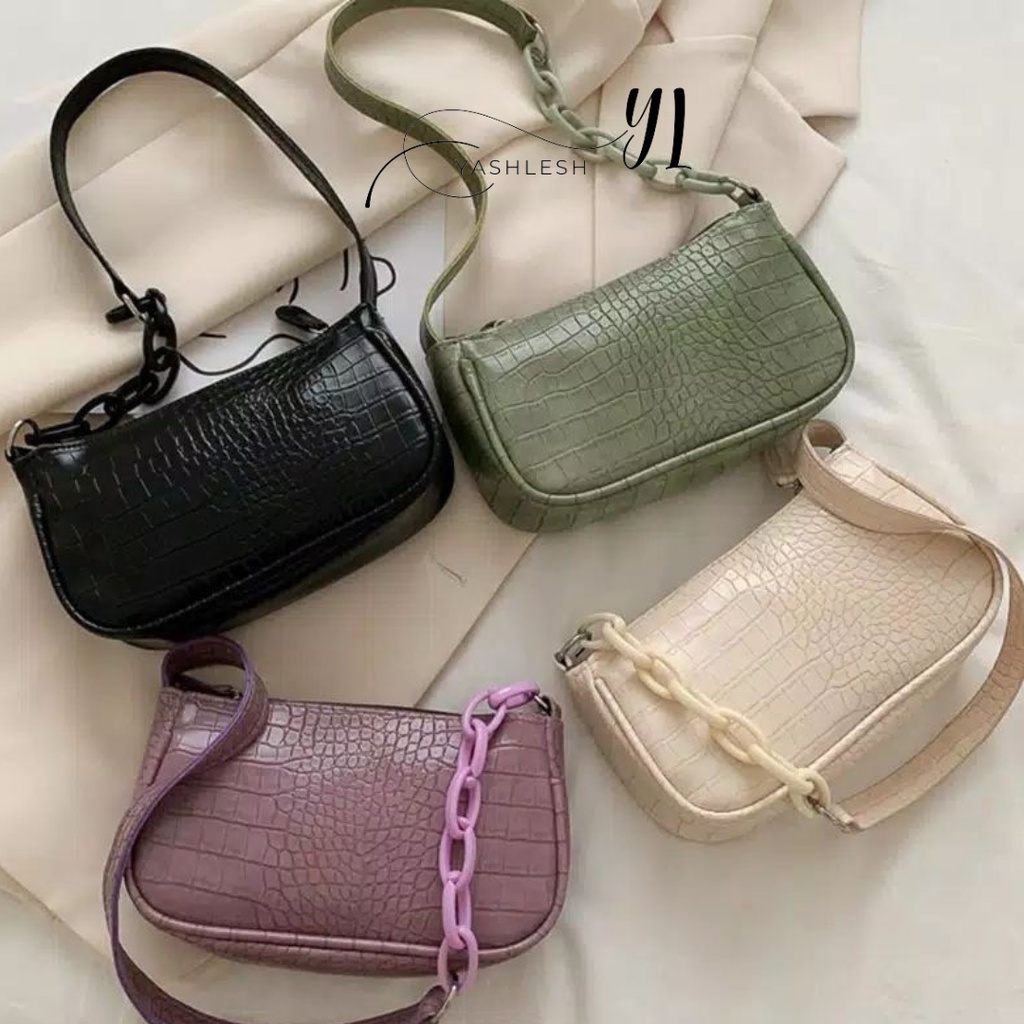 YASHLESH Shoulder Bag CROCO RANTAI YSL Tas Fashion Korea