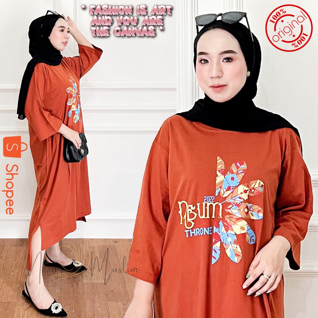 Terbaru-Neummuslim-Midi-Dress-Unique-Midi-Dress-Combed-24s-Midi-Dress-Kaos-Sablon-Mewah-Elegant-Midi