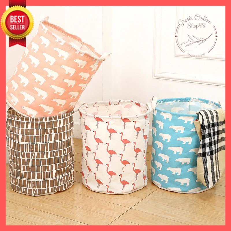 [GOS] - C205- Keranjang Laundry Bag Motif - Keranjang Laundry / Keranjang Baju Kotor