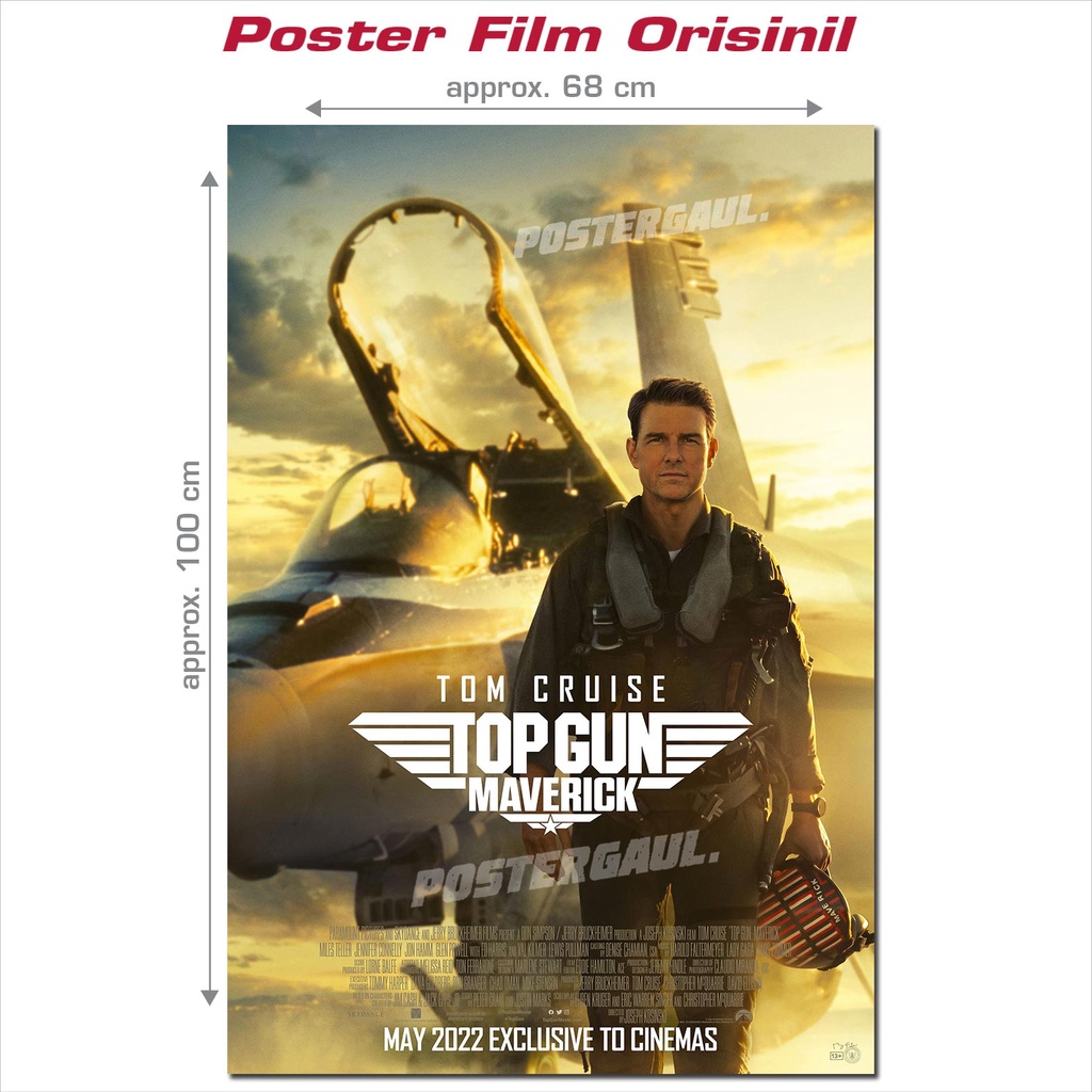 Jual Poster Film TOP GUN MAVERICK original Indonesian one sheet, ukuran 68 x 100 cm Shopee