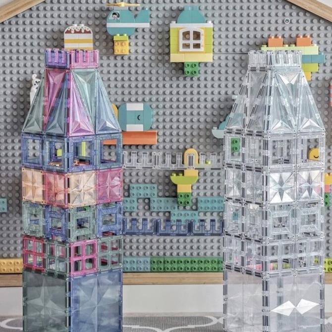 MNTL Magnetic Tiles 120 Pcs Mainan Edukasi Anak