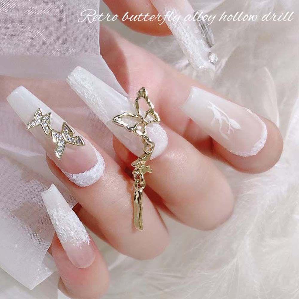 Mxbeauty Hiasan Kuku Kupu-Kupu Wanita Fashion Pesona Kuku Korea Nail Art Nail Art Perhiasan Manicure Aksesoris