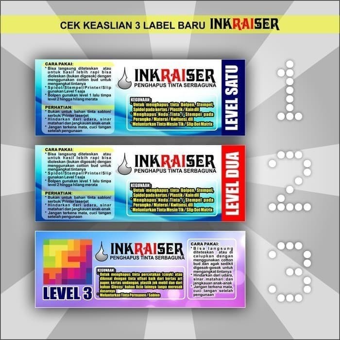 

Penghapus Tinta Inkraiser Level 1 & 2 Premium [Populer]