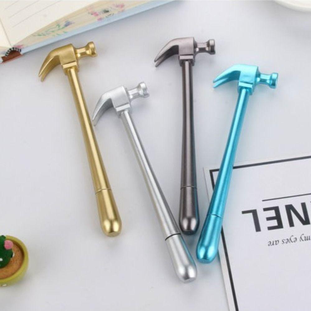 Mxbeauty Palu Pena Netral Tahan Lama Warna Metalik Tinta Biru Perlengkapan Kantor Mengambil Catatan Hadiah Lucu Penandatanganan Pulpen